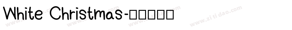 White Christmas字体转换